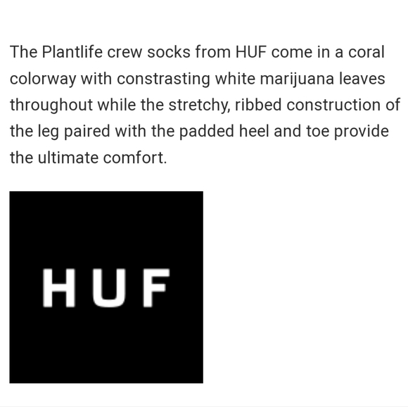 NWT Men's HUF Plantlife Crew Socks - Picture 12 of 14
